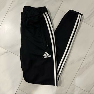 Adidas Black Track Pants (3-Stripes)
